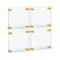 Azar Displays Floating Acrylic Gallery Wall Frames W/Gold Stand Off Caps, Graphic Size:6x6in, Overall Size:9x9in, 4PK 105509-GLD-4PK - alternate 1